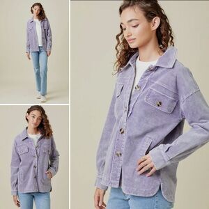 Mystree Lavender Corduroy Jacket